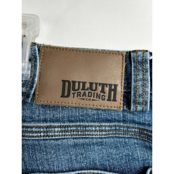 Duluth Trading Co. Flex Ballroom Jeans 44x32 Relaxed Fit Mens Blue Denim Cotton - Picture 3 of 10